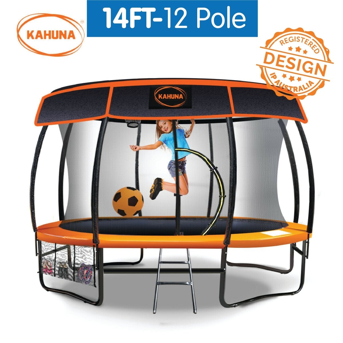 Kahuna 14ft - 12 Pole Trampoline Roof Shade Cover