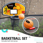 Kahuna 8ft x 11ft Rectangular Trampoline Rainbow Free Safety Net Spring Pad Cover Mat Ladder