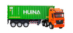1:18 Scale 9-Channel Alloy Remote Control Container Truck with Lights & Sound for Indoor Play
