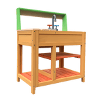 Childrens Outdoor Play Mud Kitchen Sand Pit with Display Shelf