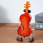 Dancing Musical Instrument Figurines - Wind-Up Guitar & Cello Toys with Moving Parts(Guitar)