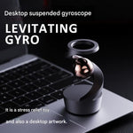 Desktop Levitating Gyro,Magnetic Floating Desk Toy for Stress Relief, Elegant Design-black