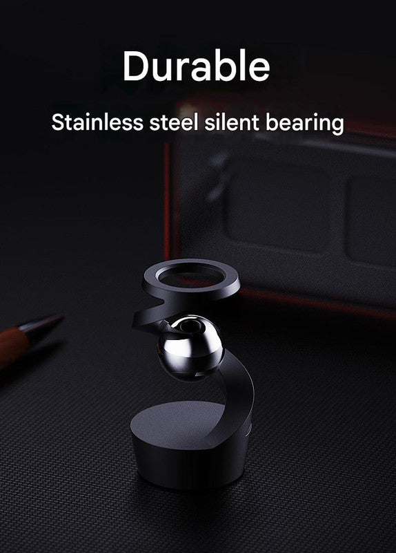 Desktop Levitating Gyro,Magnetic Floating Desk Toy for Stress Relief, Elegant Design-silver