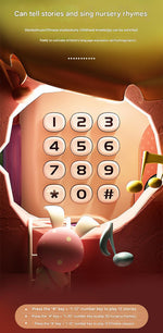 Interactive Kids' Piggy Bank Safe with Music, Stories & Password Lock(Cyan)