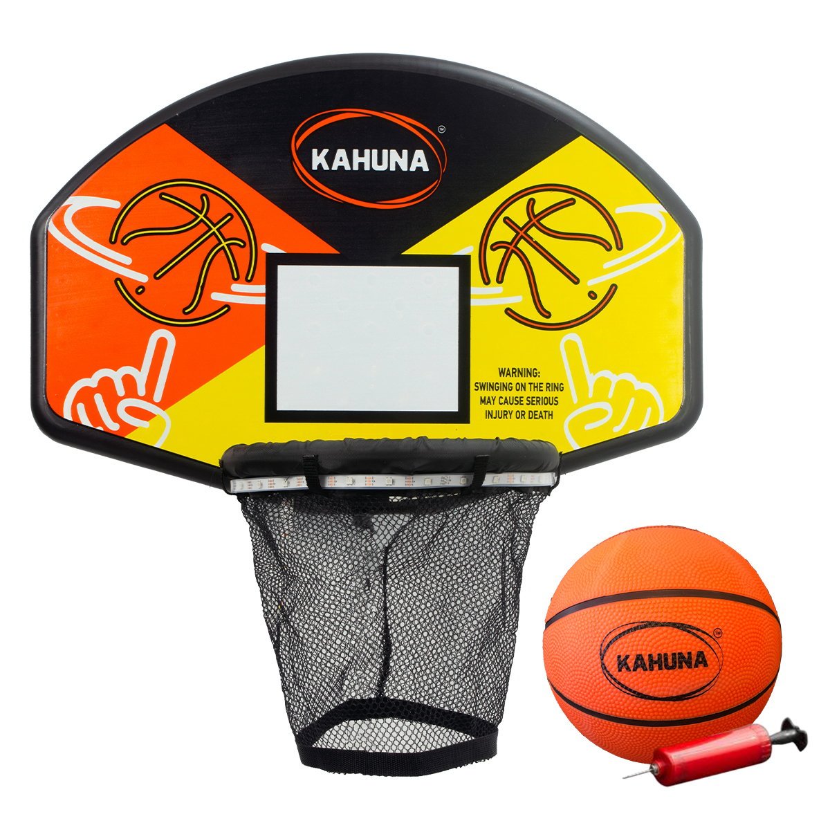 Kahuna Trampoline Led Basketball Hoop Set With Light - up Ball