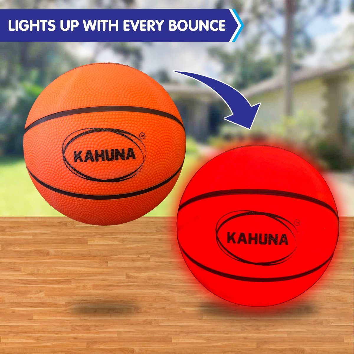 Kahuna Trampoline Led Basketball Hoop Set With Light - up Ball