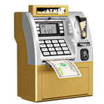 Kids ATM Savings Bank - Electronic Piggy Bank with Debit Card, PIN(Gold)