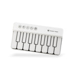Mini Pocket Piano Electronic Keyboard - 18 Keys, Multiple Modes, LED Lights, Portable Musical Toy(white)