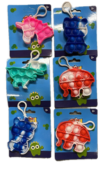 Push Bubble Pop It Fidget Keyring Squeeze Toy Sensory Silicone Stress Reliever
