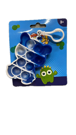 Push Bubble Pop It Fidget Keyring Squeeze Toy Sensory Silicone Stress Reliever