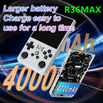 R36MAX Handheld Retro Game Console - 4.0 IPS Screen Open Source Linux 4000mAh Battery 30+ Emulators(blue)"