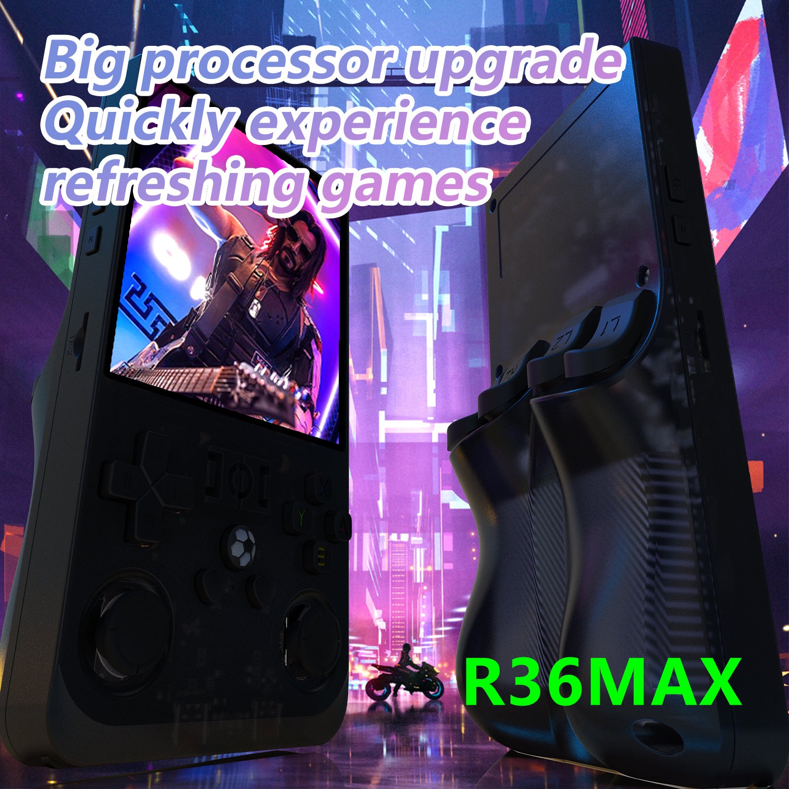 R36MAX Handheld Retro Game Console - 4.0 IPS Screen Open Source Linux 4000mAh Battery 30+ Emulators(grey)"