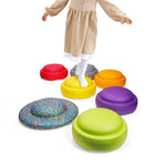 Rainbow Balance Stepping Stone - Sensory Training Toy for Kids, Blue circle Step
