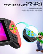 S7 Trendy Joystick Handheld Game Console - 620 Built-in Games, TV Output, Crystal Buttons & 2-Player Support(blue)