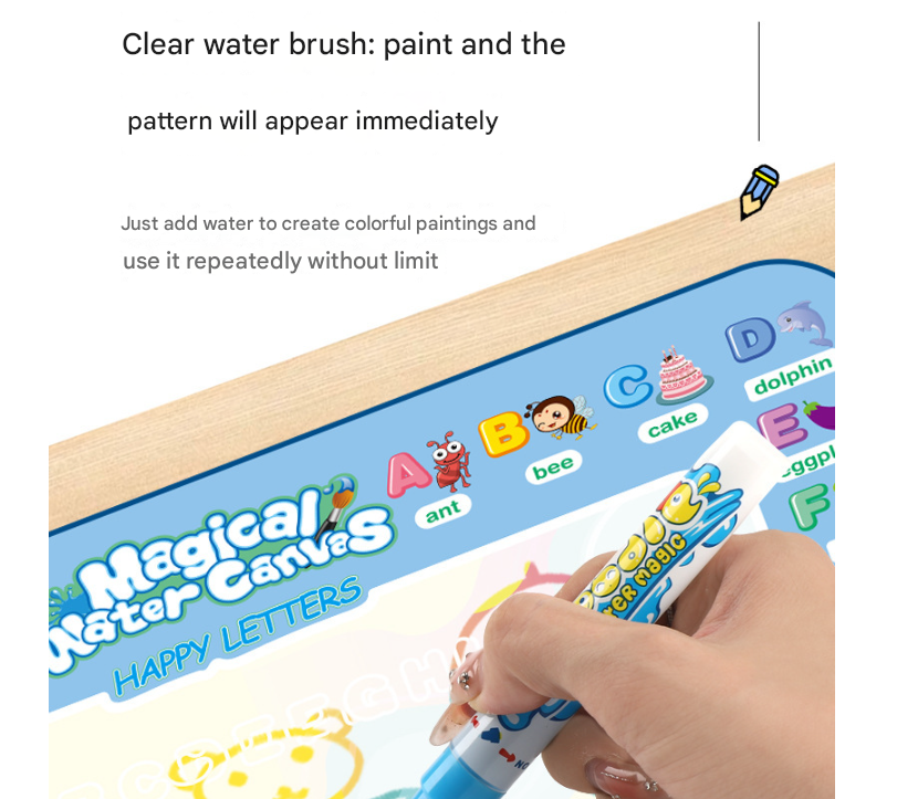 Interplanetary Space Giant Aqua Magic Doodle Mat 100x80cm - Mess-Free Reusable Water Drawing Pad for Creative Kids