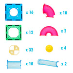 88 Pcs non-toxic STEM Educational, Durable Magnetic Tiles/Puzzle with Storage Bag