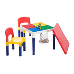 Children's 2 - in - 1 Building Blocks Table & Chairs Set w/ 100 Blocks