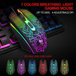 T - Wolf TF400 4 - pcs Rainbow Keyboard/Mouse/Headphone/Mouse Pad Kit Set