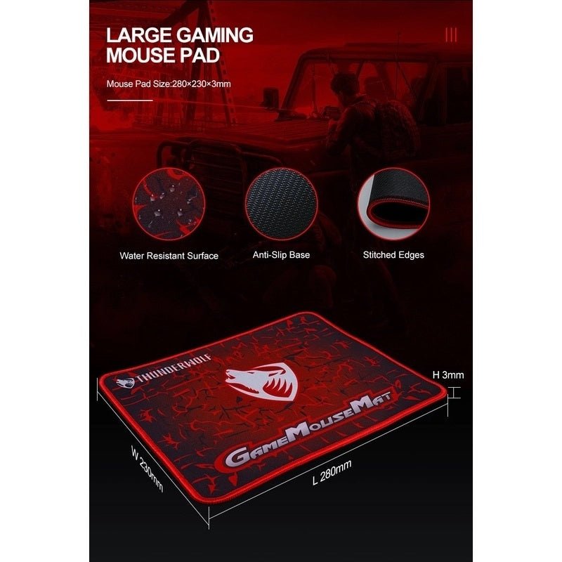T - Wolf TF400 4 - pcs Rainbow Keyboard/Mouse/Headphone/Mouse Pad Kit Set