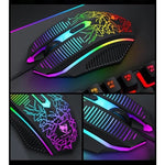 T - Wolf TF400 4 - pcs Rainbow Keyboard/Mouse/Headphone/Mouse Pad Kit Set