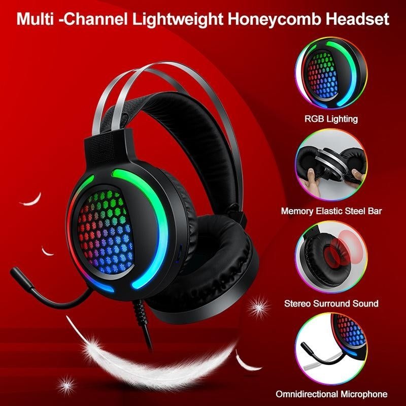 T - Wolf TF400 4 - pcs Rainbow Keyboard/Mouse/Headphone/Mouse Pad Kit Set