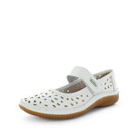 JUST BEE Women's CALEBASIC Flats White 41EU