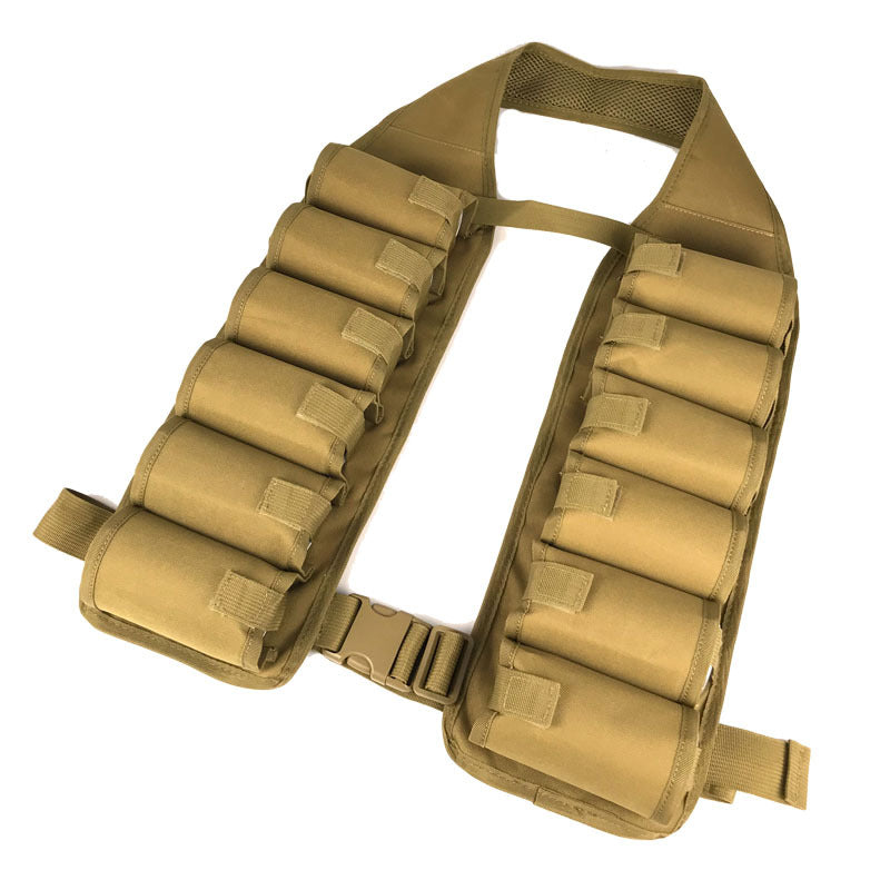 Khaki Ultimate 12-Can Beverage Carrier Vest - Hands-Free Outdoor Party Backpack