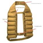 Khaki Ultimate 12-Can Beverage Carrier Vest - Hands-Free Outdoor Party Backpack