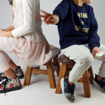 Children's Chair Stool Wooden Frog Face Theme
