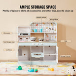 ToyChest au wooden kids kitchen playset Australia pastel mint play kitchen with stove oven sink storage shelves