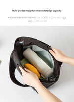 Insulated Lunch Tote Bag - Large Capacity, Multi-Pocket, Waterproof & Stain-Resistant Lining(black)