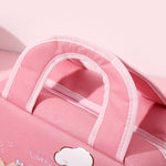 Light pink Cute Cartoon Lunch Bag - Large Capacity Insulated Handbag for Students and Office Use