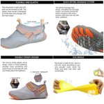 Men Women Water Shoes Barefoot Quick Dry Aqua Sports Shoes - Black Size EU41 = US7.5