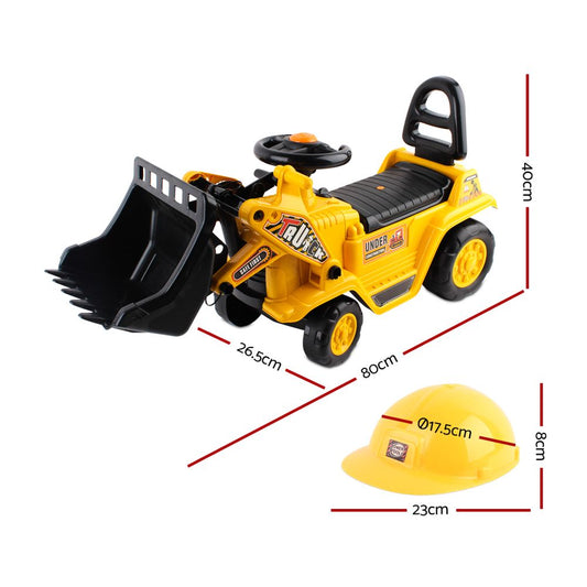Keezi Ride On Car Toys Kids Excavator Bulldozer Sandpit Digger Car Pretend Play - ToyChest.au
