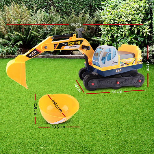 Keezi Ride On Car Toys Kids Excavator Digger Sandpit Bulldozer Car Pretend Play - ToyChest.au