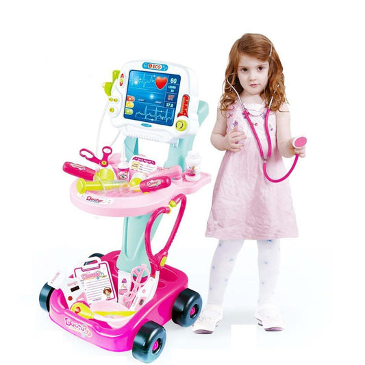Kids Children's Doctors Medical Cart & ECG Machine for Toddler Play - ToyChest.au