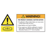ToyChest au kids doctor play set with ecg machine warning label showing button battery hazard and warning text