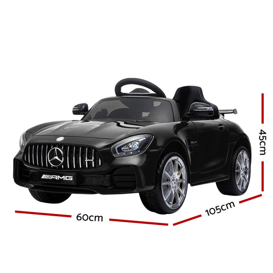 Kids Electric Ride On Car Mercedes-Benz AMG GTR Licensed Toy Cars 12V Black - ToyChest.au