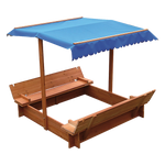 Kids Wooden Toy Sandpit with Canopy