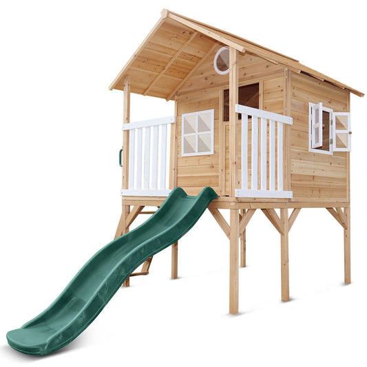 Lifespan Kids Archie Elevated Cubby House with Green Slide - ToyChest.au