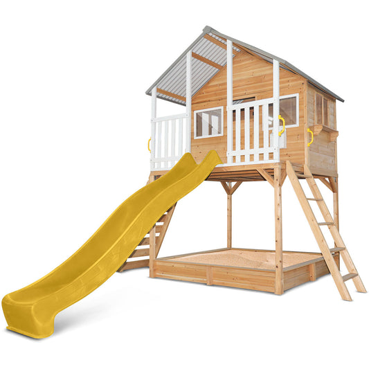 Lifespan Kids Winchester Cubby House with Elevation Platform and Yellow Slide - ToyChest.au