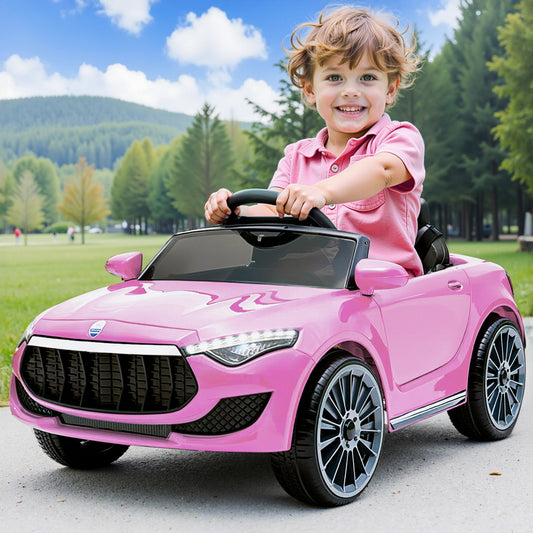 Rigo Kids Electric Ride On Car Toys Cars Headlight Music Remote Control 12V Pink - ToyChest.au
