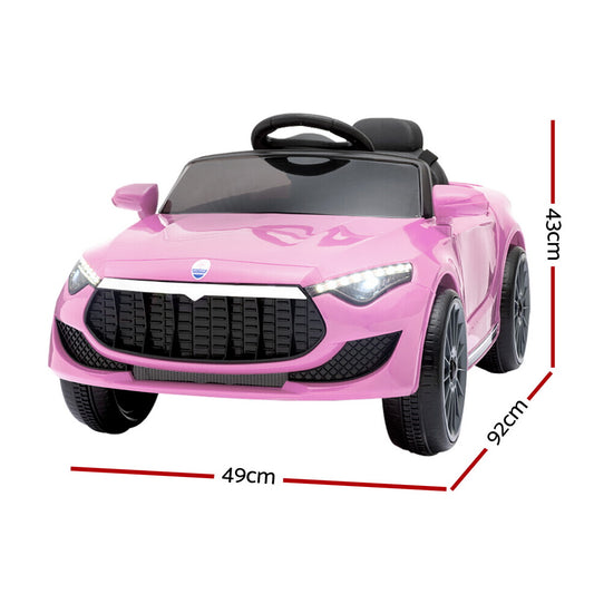 Rigo Kids Electric Ride On Car Toys Cars Headlight Music Remote Control 12V Pink - ToyChest.au
