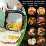 50PCS Square white Box Air Fryer Disposable Paper Liner Non-Stick Pan Parchment Baking Paper