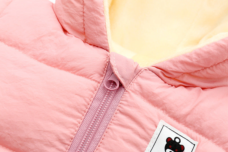 Suitable For Height 80cm Black Baby & Toddler Hooded Padded Snowsuit - Fleece Lined Winter Romper Outerwear