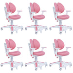6x Ergonomic Children Kids Study Chairs Height Adjustable - Pink