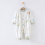 73 Size Dinosaur Land Class A Pure Cotton Long-Sleeve Baby Onesie - Cozy Newborn Bodysuit for Fall and Winter