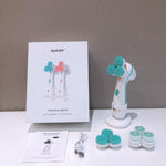 Blue 3-Head Electric Facial Cleansing Brush - Rechargeable Spin Scrubber Kit