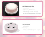 Green Rechargeable Facial Cleansing Brush Kit with 4 Heads & Charging Dock