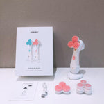 Pink 3-Head Electric Facial Cleansing Brush - Rechargeable Spin Scrubber Kit
